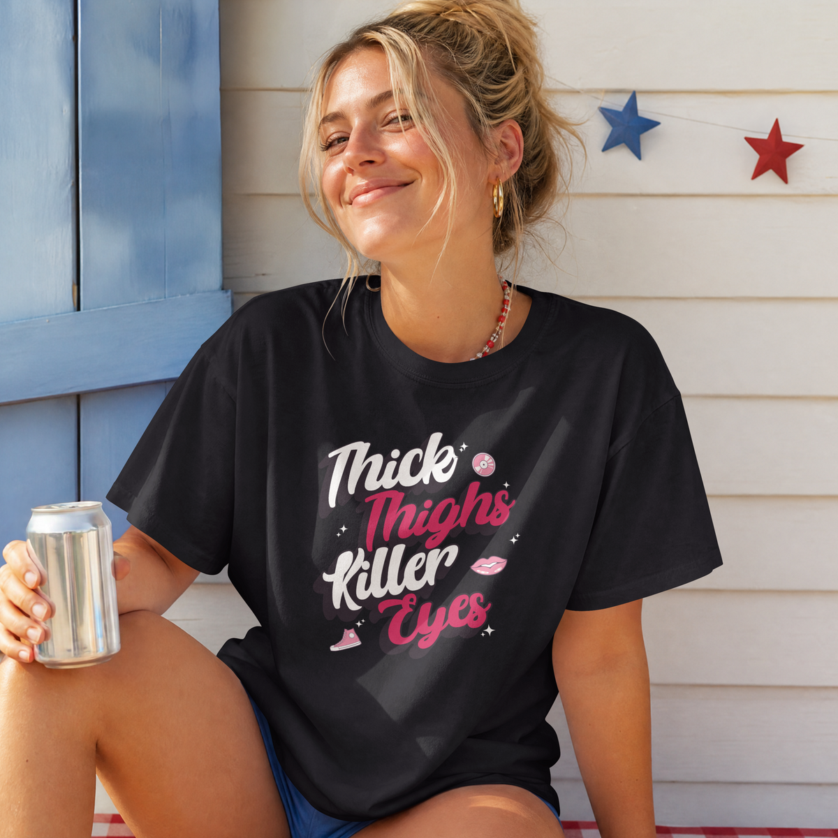 Thick Thighs, Killer Eyes T-Shirt