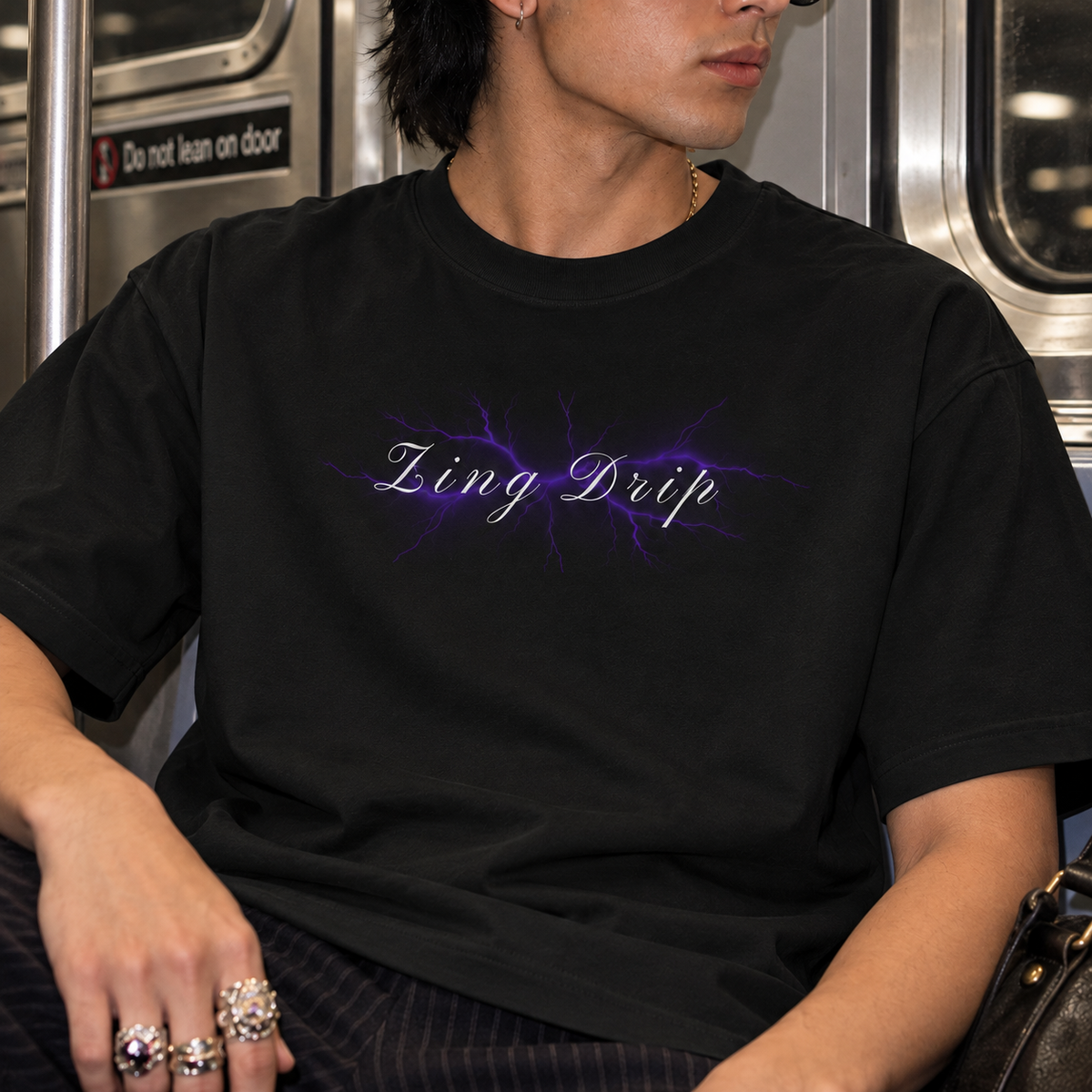 Electric Drip Black T-Shirt