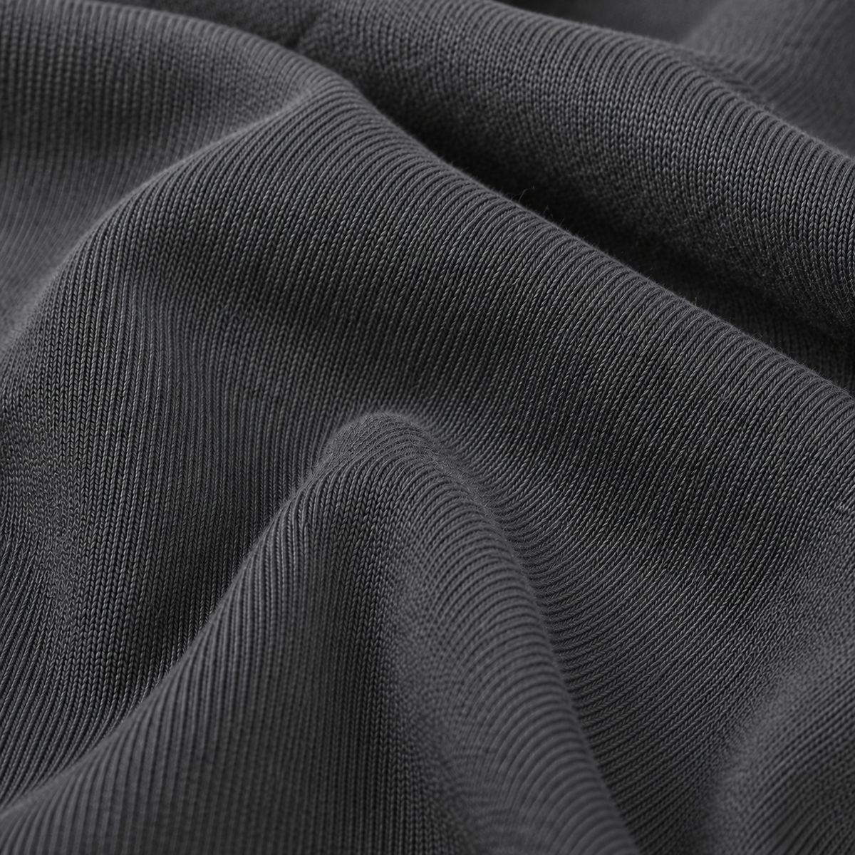 Steel Grey super-combed cotton fabric close-up