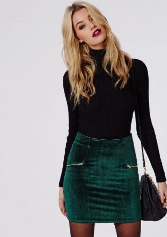 Black and green dress - New Year's Eve Fashion