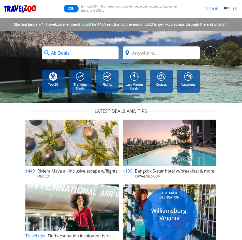 Travelzoo for Best travel deals